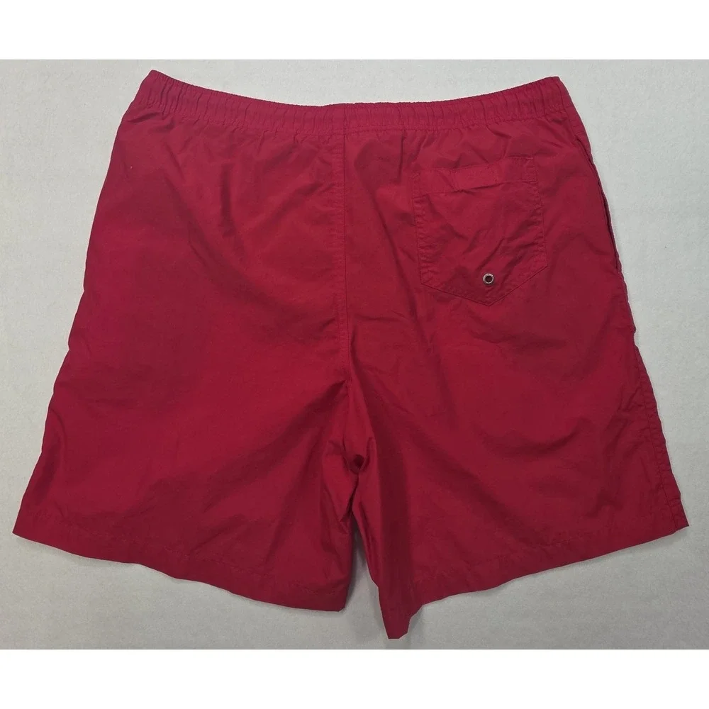 VTG Polo Sport Ralph Lauren Mens XL 36 Swim Trunks Shorts Spellout Red‎ Blue